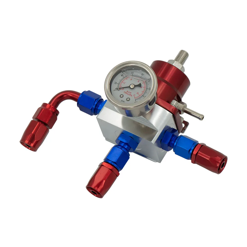 Regulador de presión de combustible EFI AN6 ajustable con manómetro - imagen 2