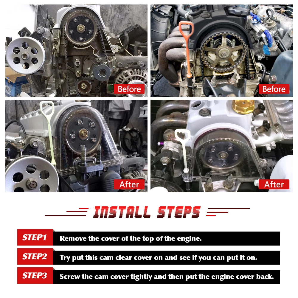 VR-claro Cam Gear cubierta de la correa dentada Turbo Cam polea para Honda Civic 96-00 EK por ejemplo D15 D16 VR6337 - imagen 4