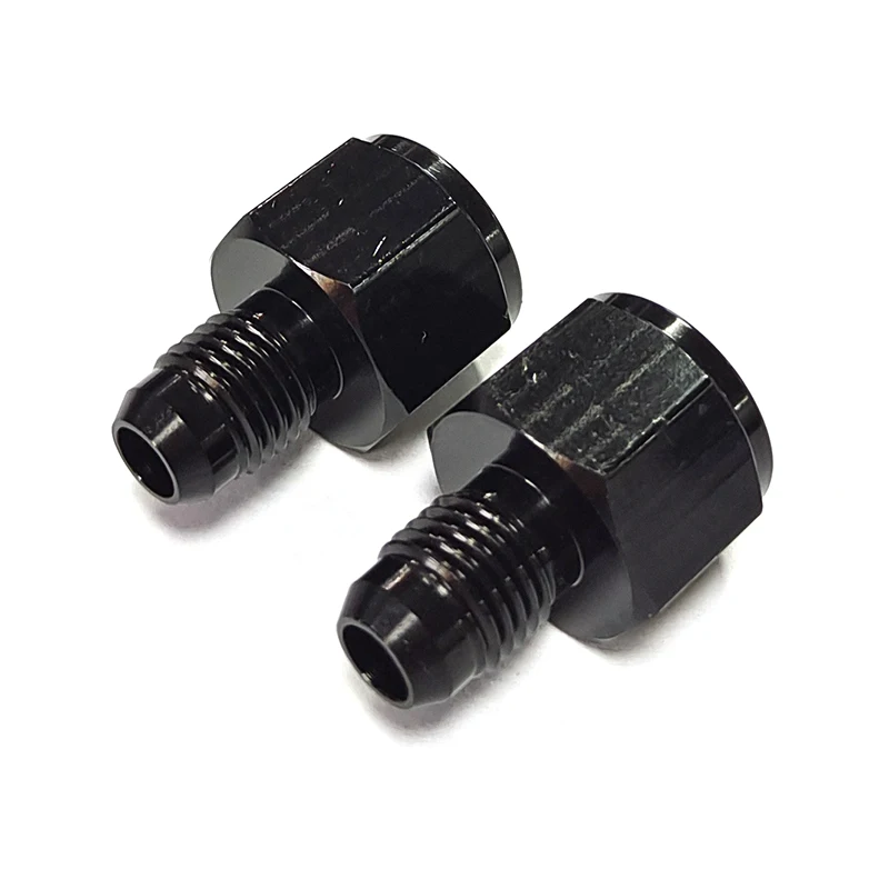 Adaptador reductor de rosca hembra a macho en aluminio negro - imagen 3