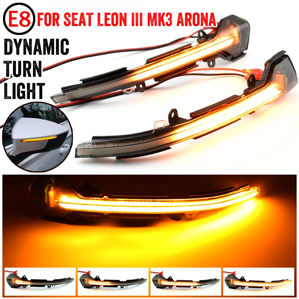 Intermitentes LED dinámicos de espejo para SEAT León III 5F