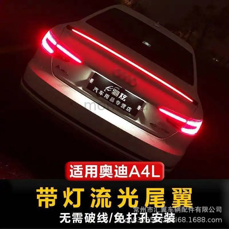 Alerón trasero ABS con luz de freno dinámica para Audi A4 B9
