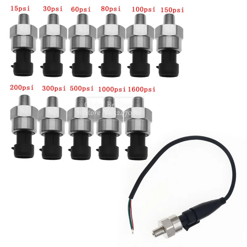 Sensor de presión de aceite, combustible y aire 1/8 NPT, 5 V