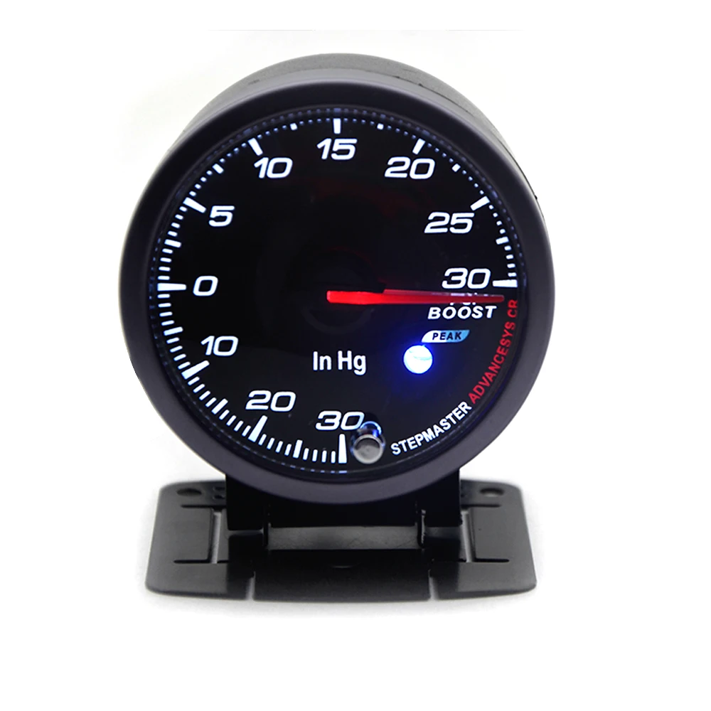 Kit relojes turbo 60 mm esfera negra con presión, temperatura y AFR - imagen 3