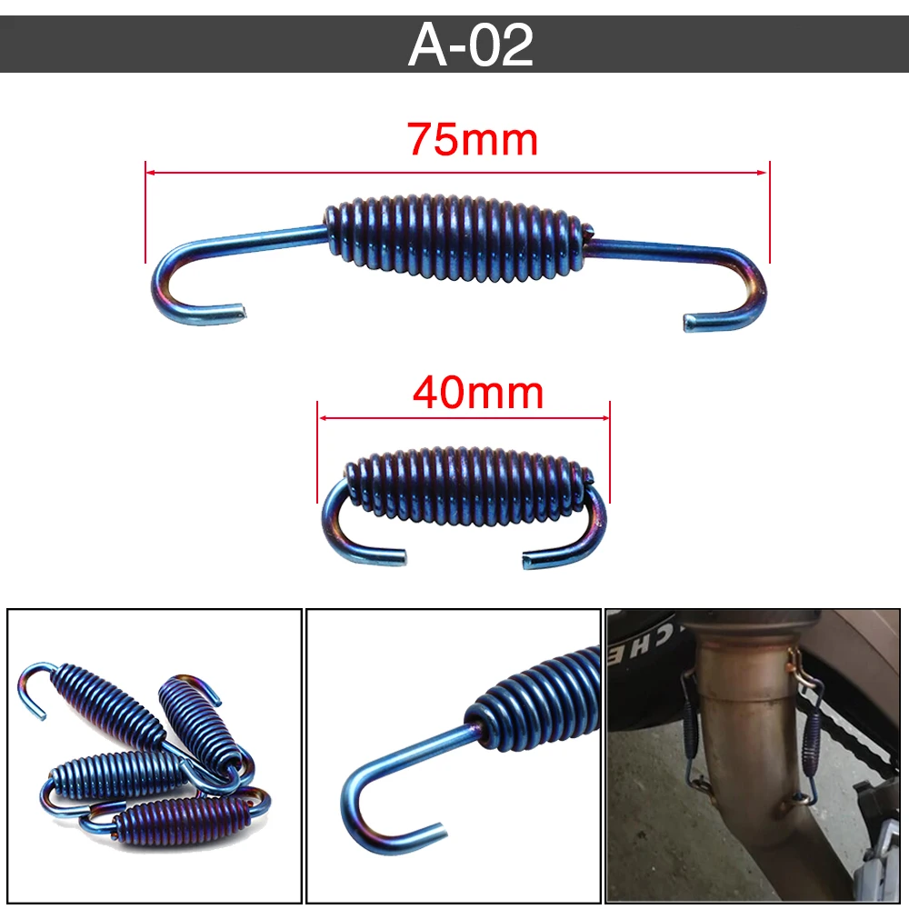 Muelles de unión del escape para motocicleta ZSDTRP de acero inoxidable - imagen 3