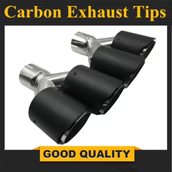 Puntas de escape universales 63/89 mm de carbono para Akrapovic