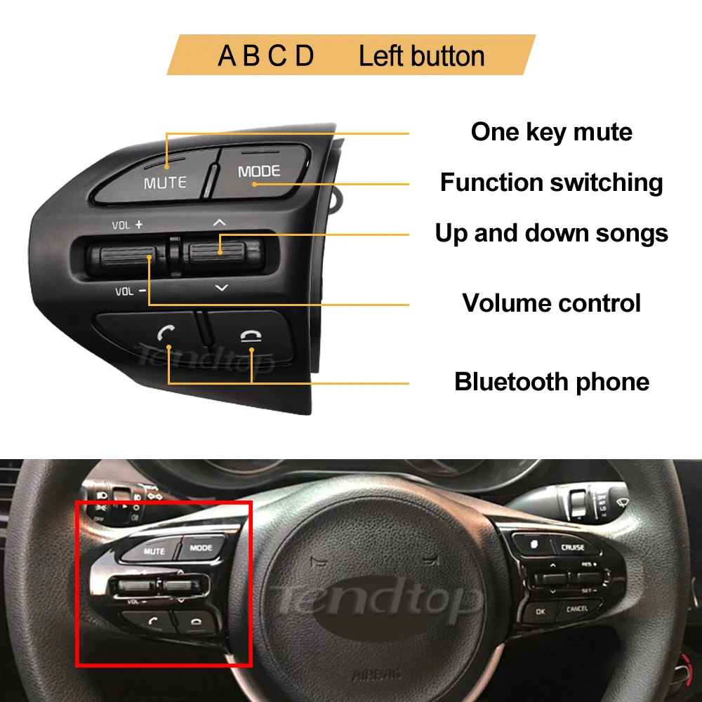 Mandos del volante Kia K2/Rio para control de crucero y audio - imagen 5