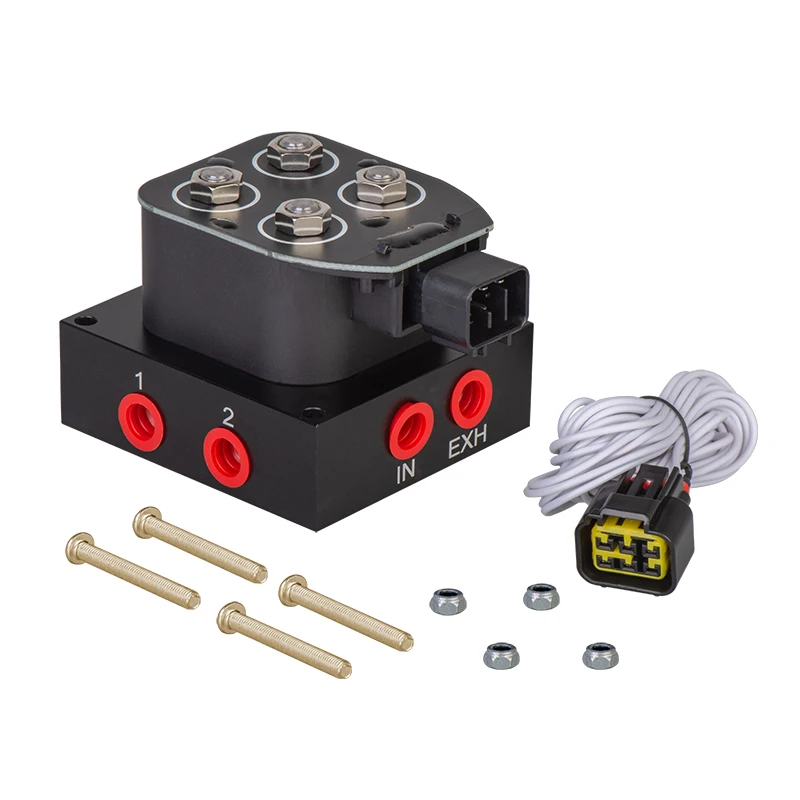 Kit válvulas solenoid Air Ride 4 esquinas – Suspensión neumática 0-300 PSI 12V