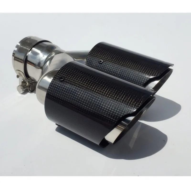 Punta de escape doble AK universal de carbono – BMW VW Golf - imagen 4