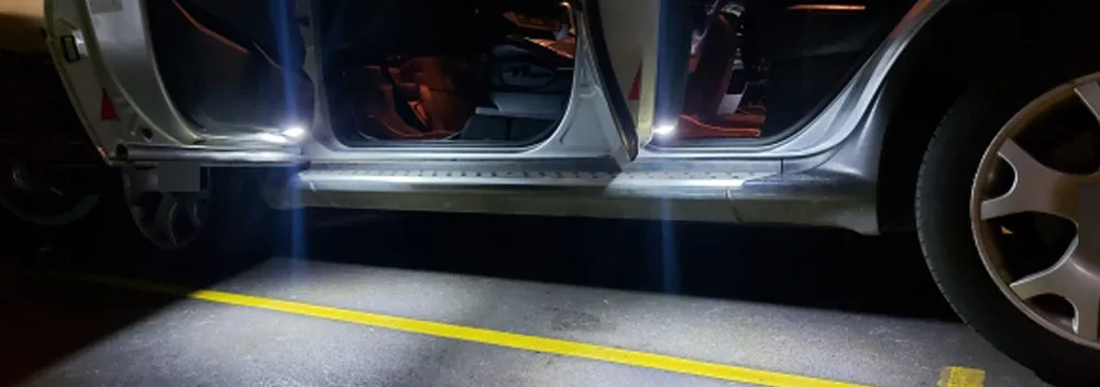 Kit de luces LED de cortesía blanca para puerta de coche