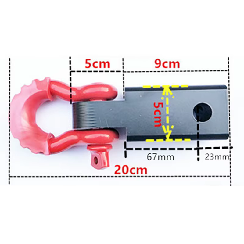 Receptor de grillete para enganche de 2 pulgadas con pasador y anilla D - imagen 2