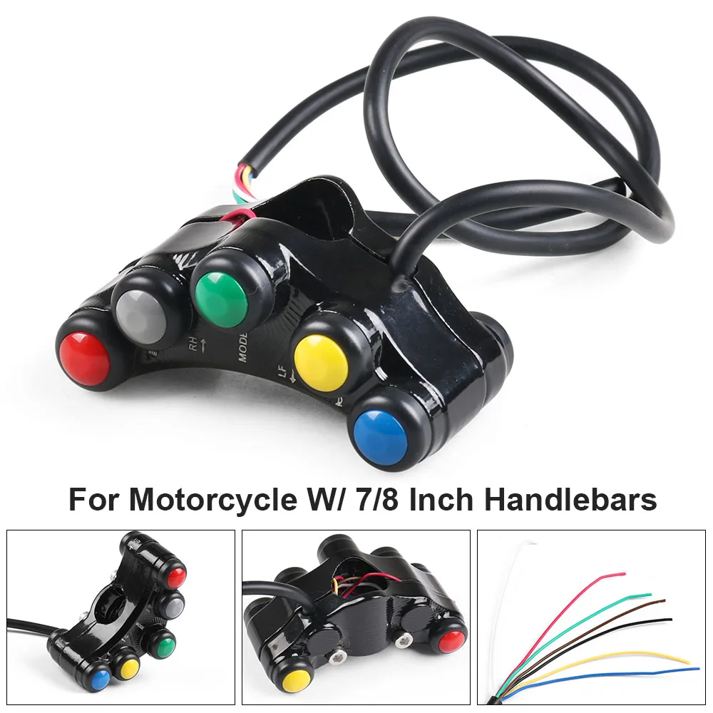 Vista frontal del panel de control de 7 botones Dynoracing