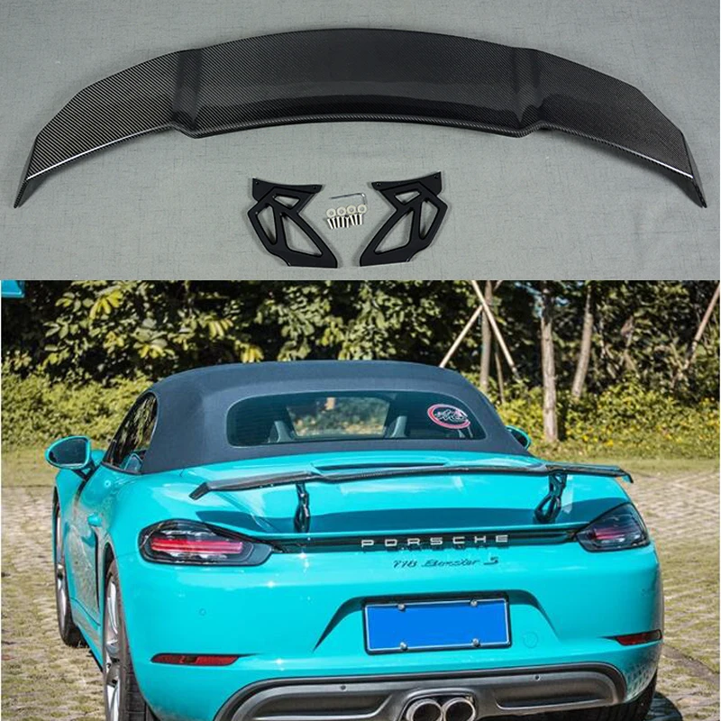 Alerón trasero de fibra de carbono para Porsche 718 Cayman GT