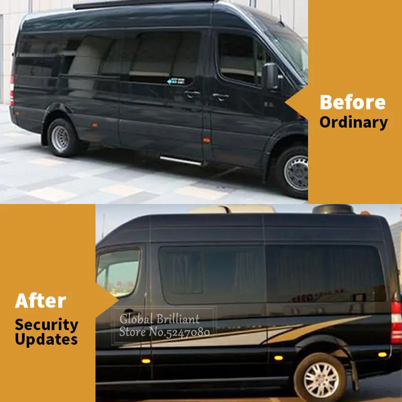 Luz de posición lateral 2x/6x36LED, luz indicadora de señal de giro, lámpara de Panel repetidor para Volkswagen Crafter 2006 para Benz Sprinter W906 - imagen 5