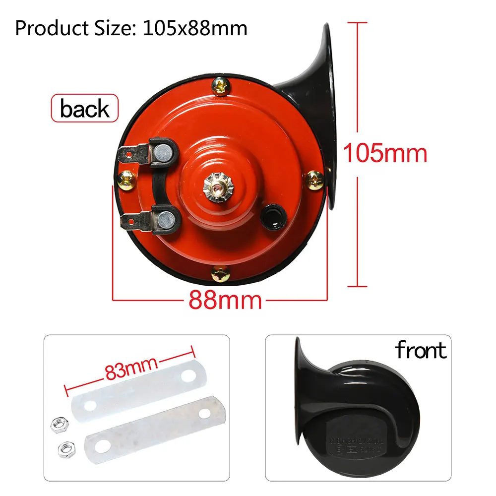 Bocina eléctrica de doble tono 12 V para coche, moto y barco - imagen 3