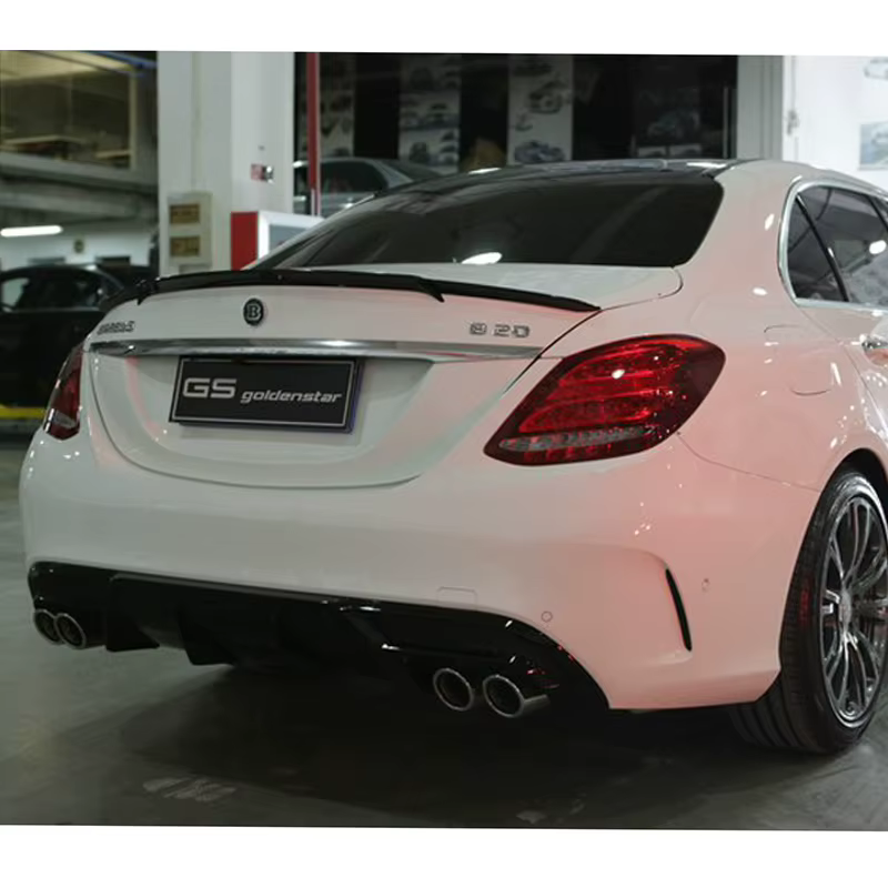 Alerón trasero negro de fibra de carbono para Mercedes-Benz Clase C W205