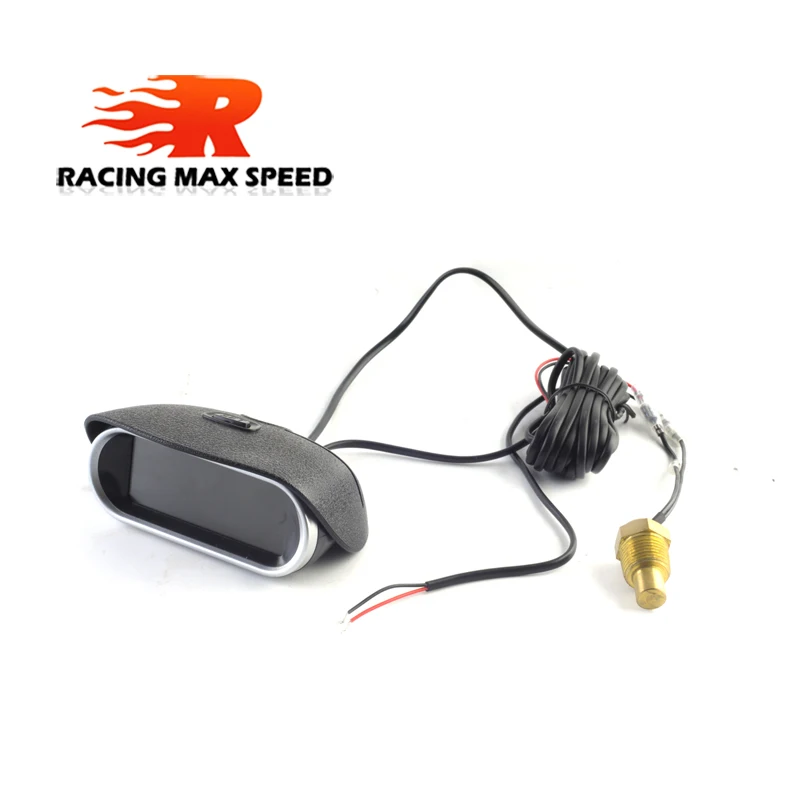 Medidor de temperatura del agua Horizontal Universal LCD 2 en 1 para coche, voltímetro de voltaje y temperatura, Sensor de pantalla Digital, Kit de 10mm y 12/24V - imagen 3