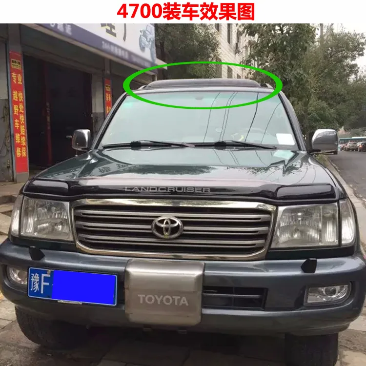 Alerón de techo translúcido PVC y visera para Toyota LC80 1990-97