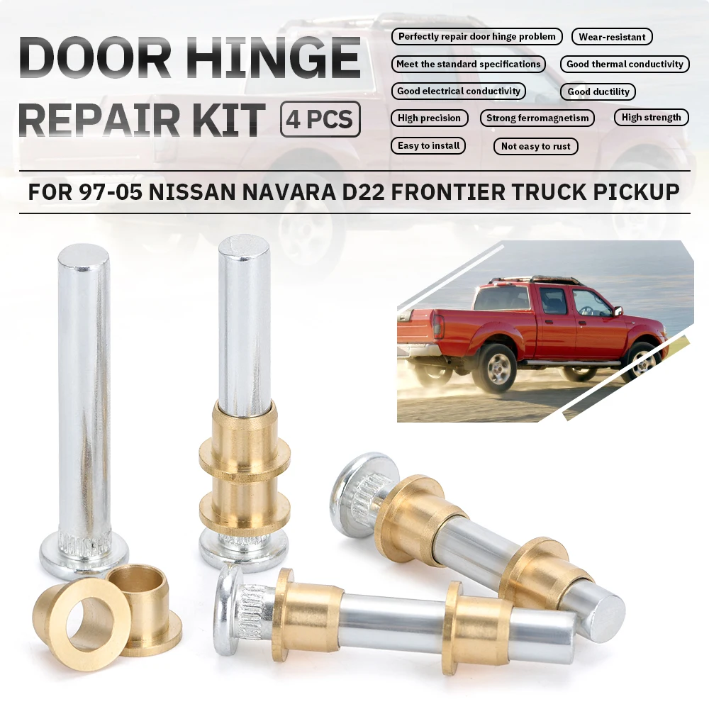 Kit bujes bisagra puerta Nissan Navara D22 1997-2005 alta resistencia - imagen 2