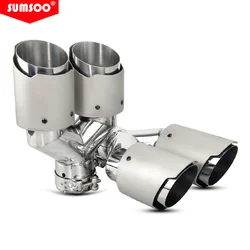 Silenciador deportivo SUMSOO doble salida acero inoxidable