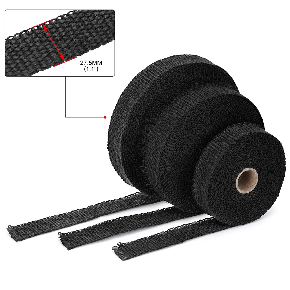 Cinta térmica escape moto resistente con bridas de acero inoxidable - imagen 4