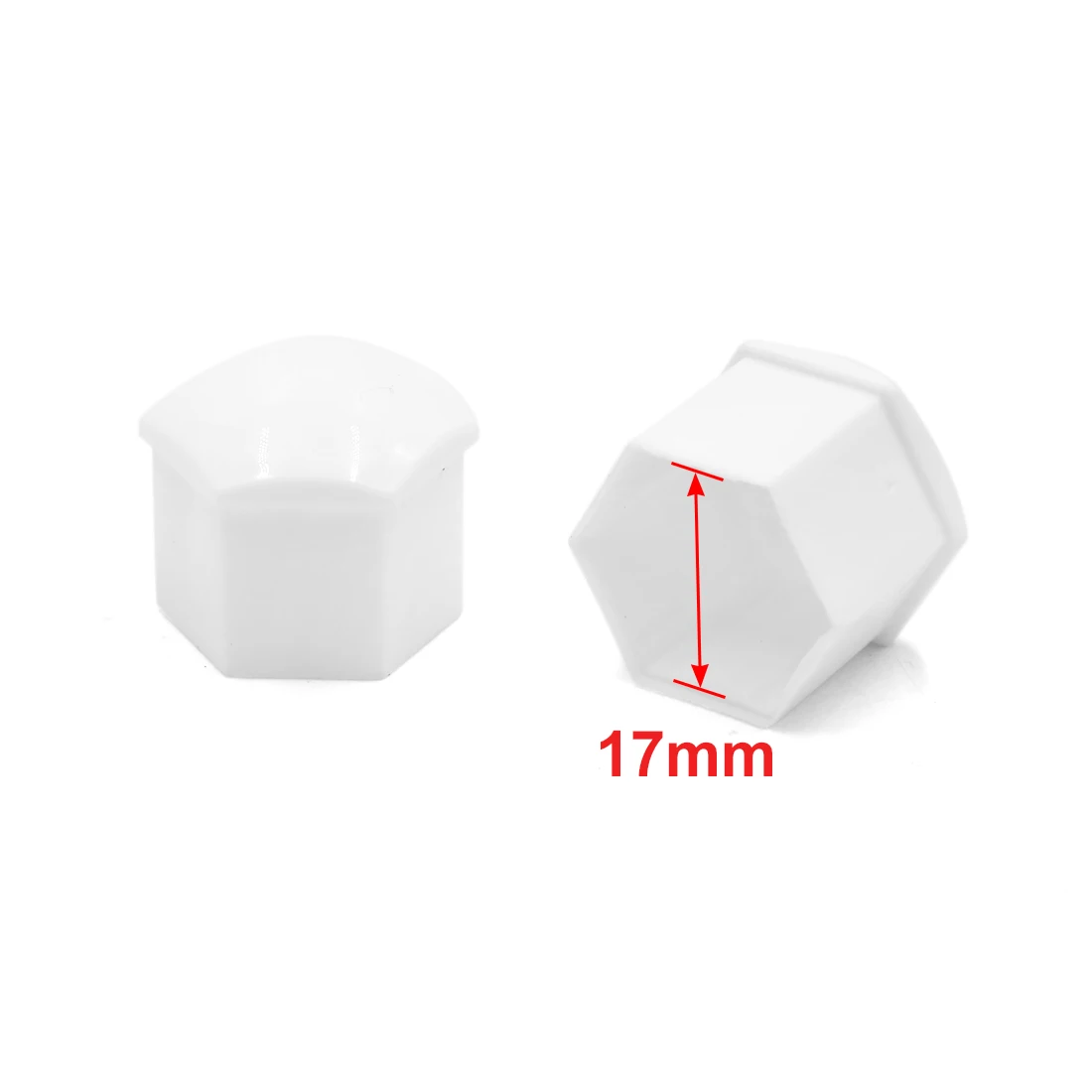 Tapas Tuerca Rueda Coche Plástico 17mm Blanco con Extractor - Uxcell - imagen 2