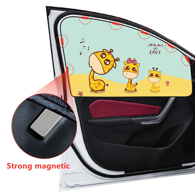 Cortinas parasol magnéticas universales para ventanillas de coche - imagen 4