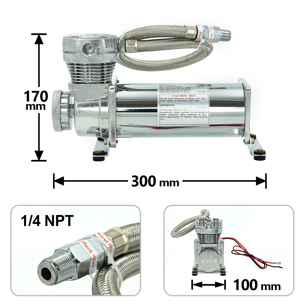 Compresor de suspensión neumática 14ASC con interruptor de presión - imagen 3
