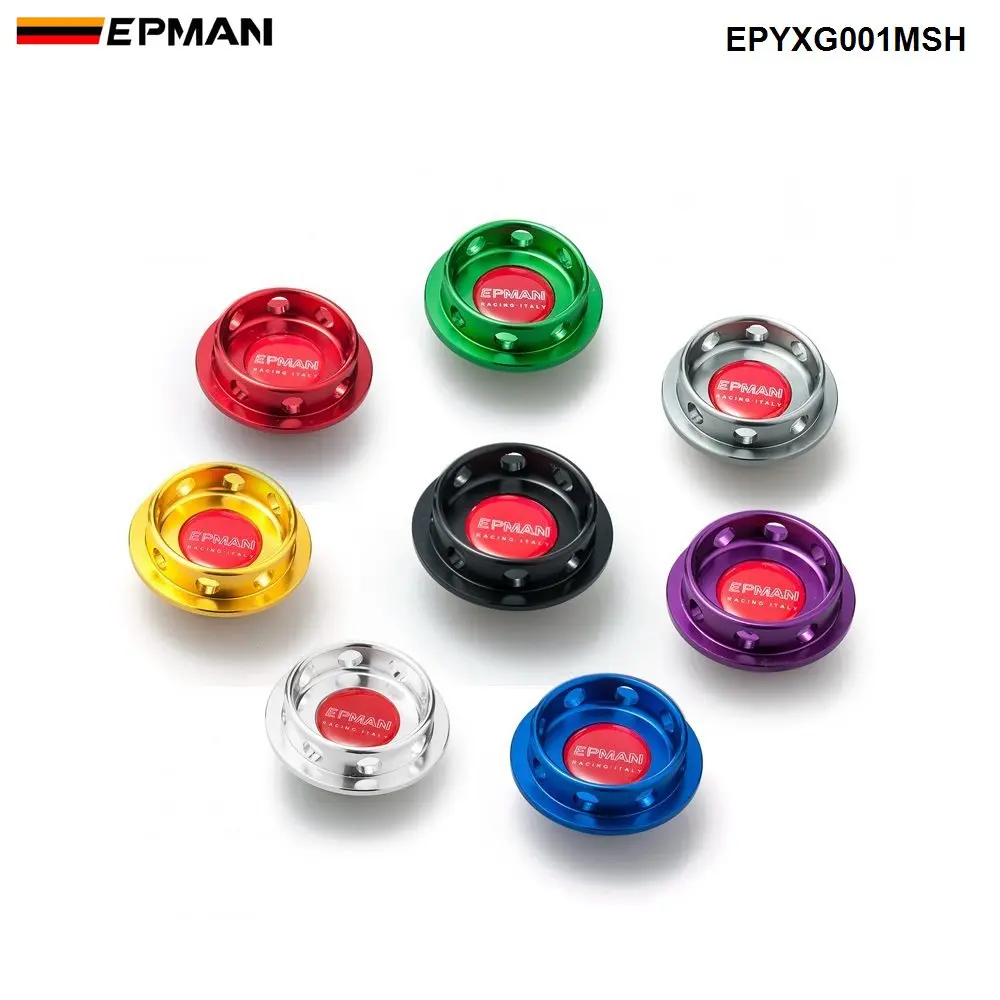 NEW EPMAN Billet Silver Engine Oil Filter Cap Fuel Tank Cover for Mitsubishi Jdm EPYXG001MSH - imagen 4