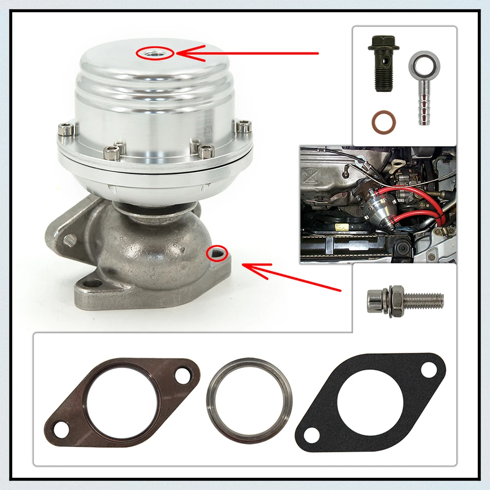 Tubo de descarga universal para válvula wastegate externa de 38 mm - imagen 4