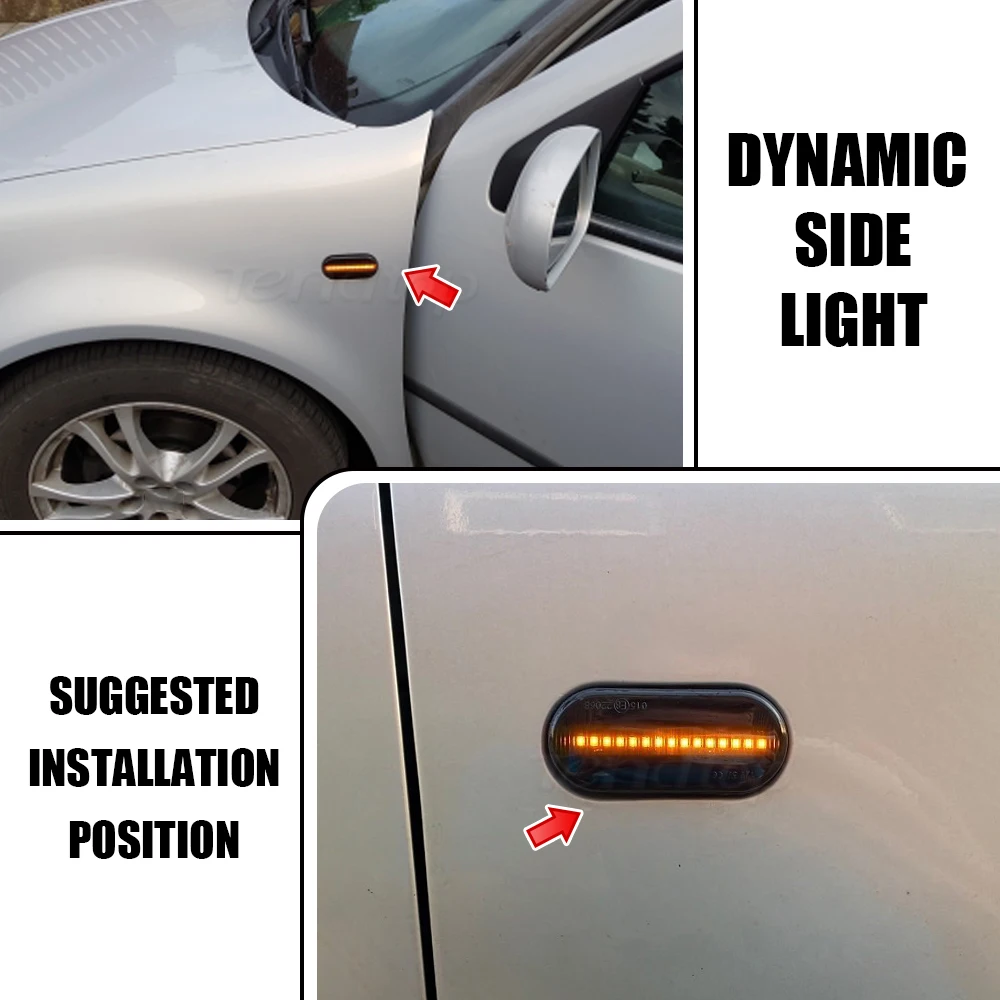 Intermitente dinámico lateral LED - SEAT León Ibiza Ford Focus VW - imagen 4