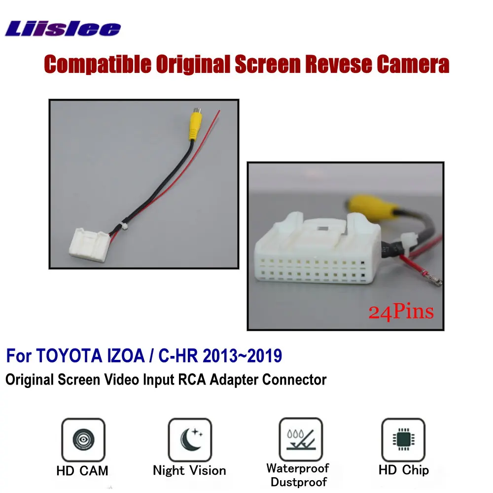 Adaptador de cámara trasera Toyota C-HR 2013-2019 para pantalla OEM - imagen 4