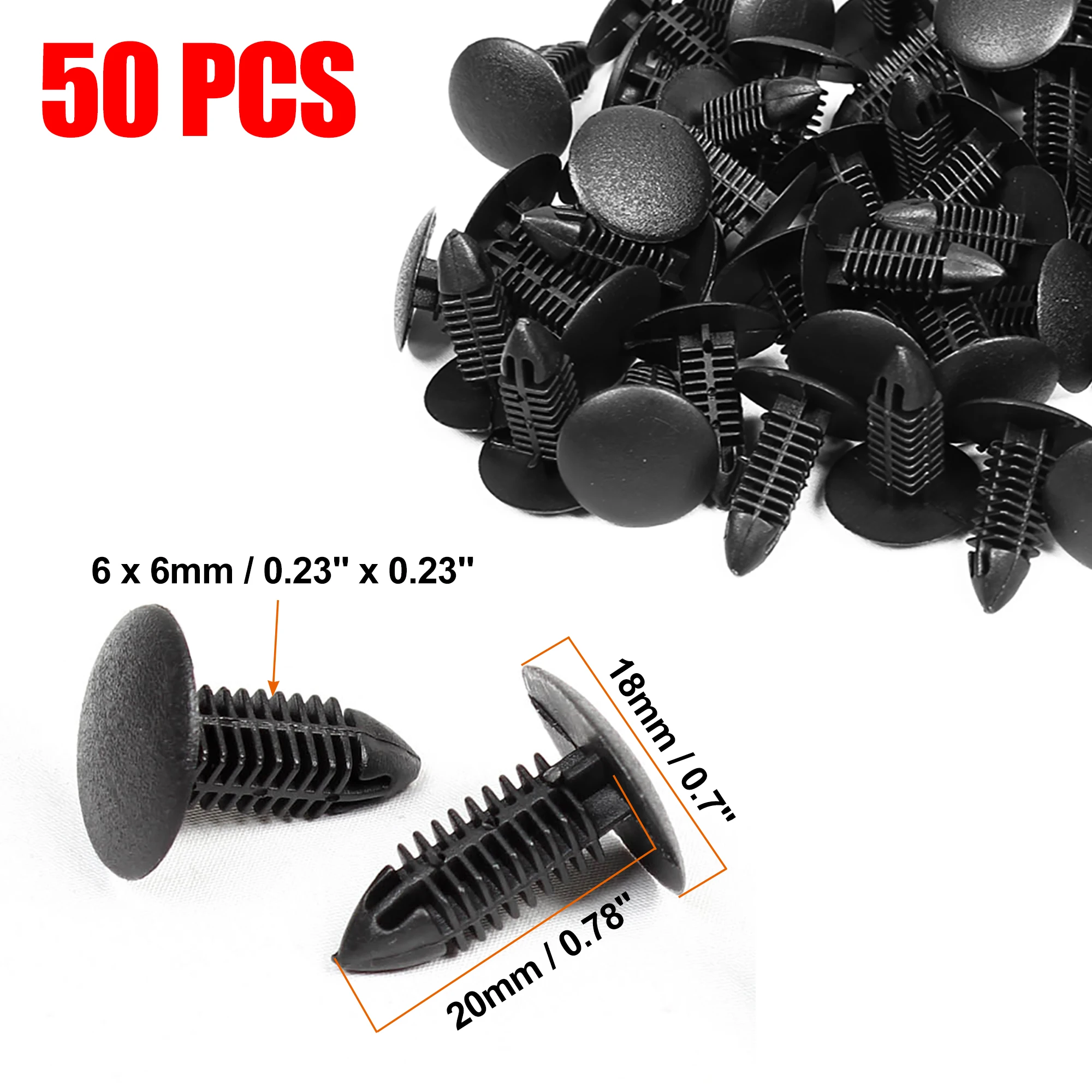 Clips de fijación plástico X Autohaux 6-6,7 mm – Recambio automóvil - imagen 2