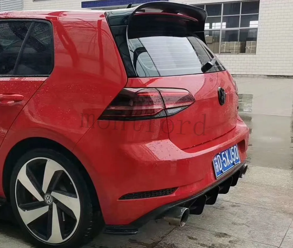 Estilo de coche para Volkswagen VW Golf 7 MK7 7,5 GTI GTE GTD Spoiler 2014-2019 ABS plástico techo trasero alerón del maletero ala - imagen 3
