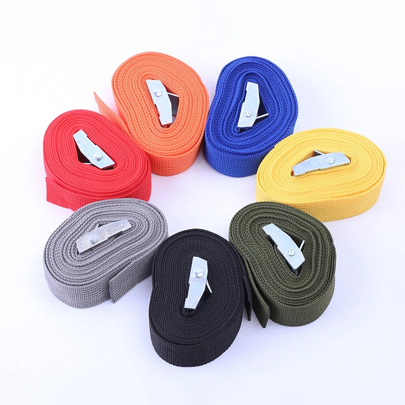 Nuevo 1M/2M/3M/4M/5M hebilla negra correas de carga para cinturón de amarre para coche motocicleta bicicleta hebilla de Metal cuerda de remolque cinturón de trinquete fuerte - imagen 2