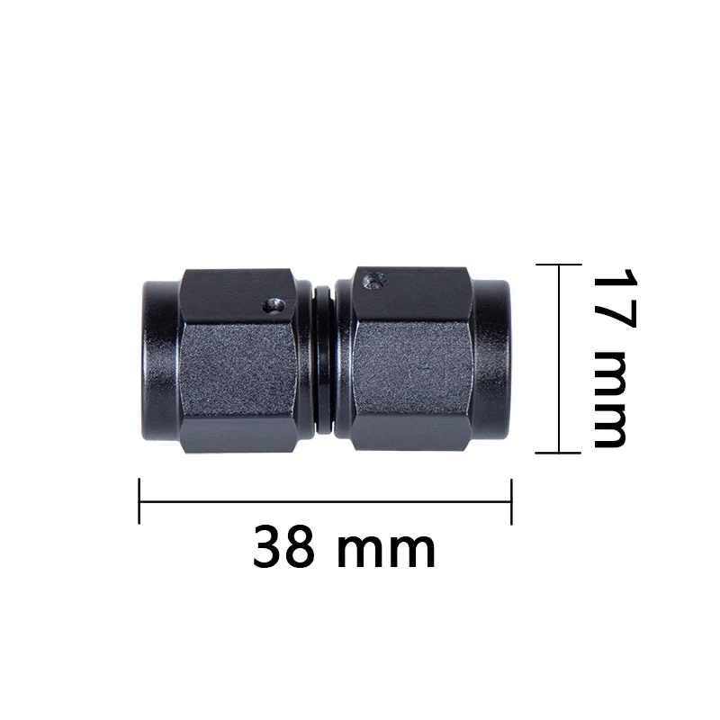 Acoplador giratorio hembra AN6 aluminio – adaptador recto manguera - imagen 3