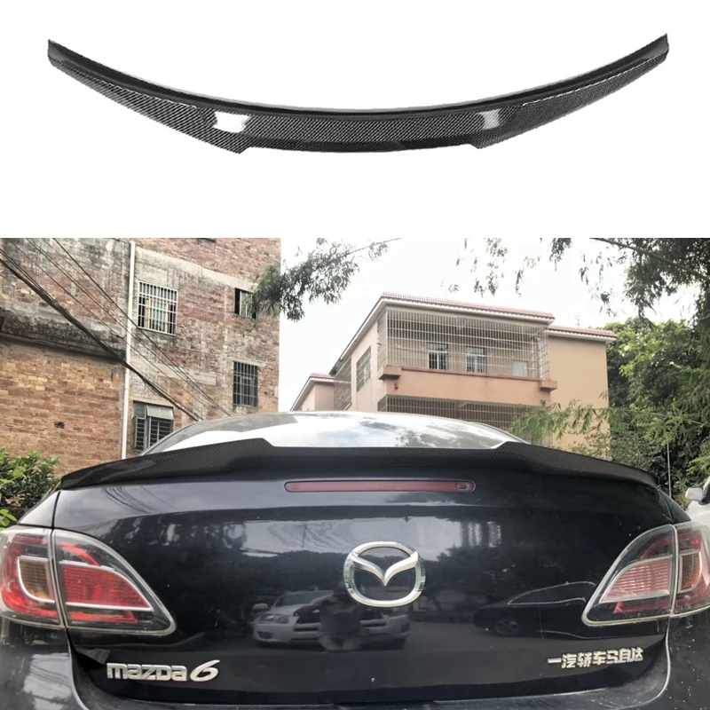 Alerón trasero de fibra de carbono brillante para Mazda 6 (2009-2015)