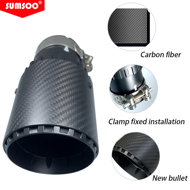 Cola de escape fibra carbono tipo bullet – VW Golf - imagen 4
