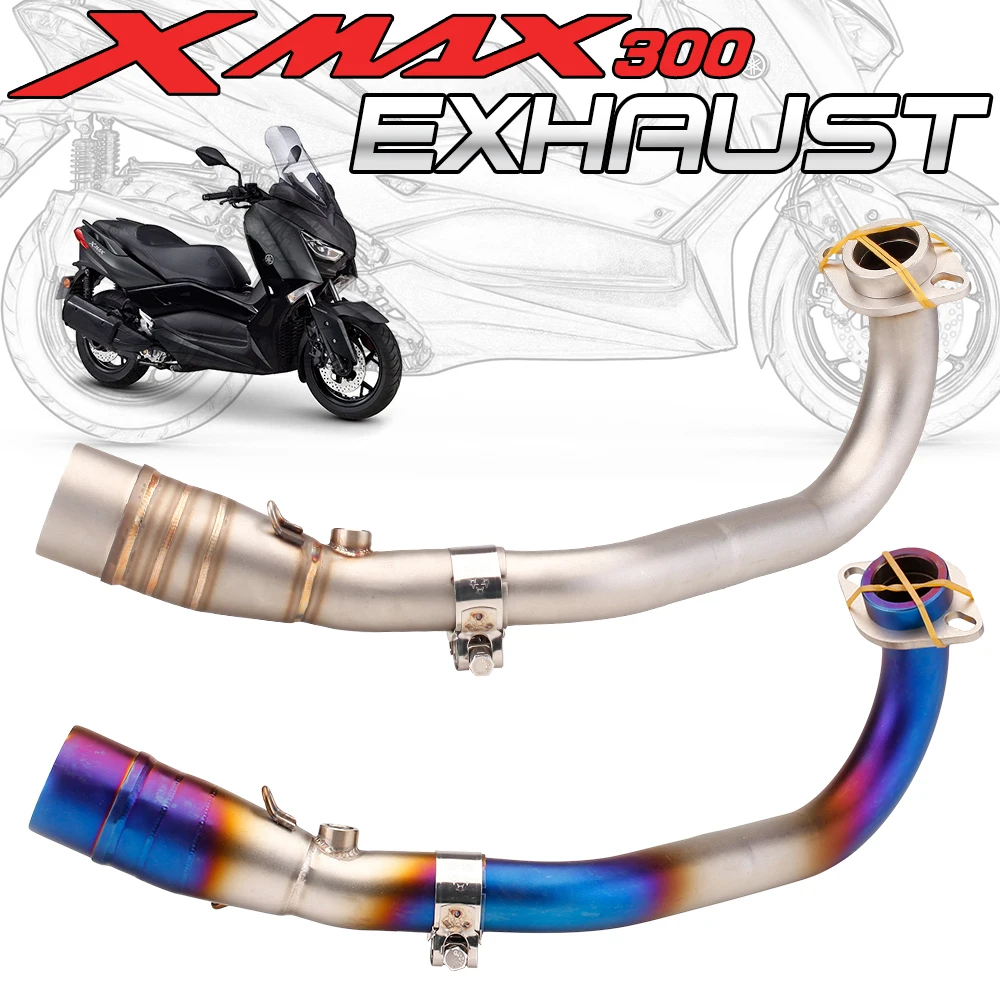 Tubo enlace medio escape Yamaha XMAX 300 250 2017-2021 51mm