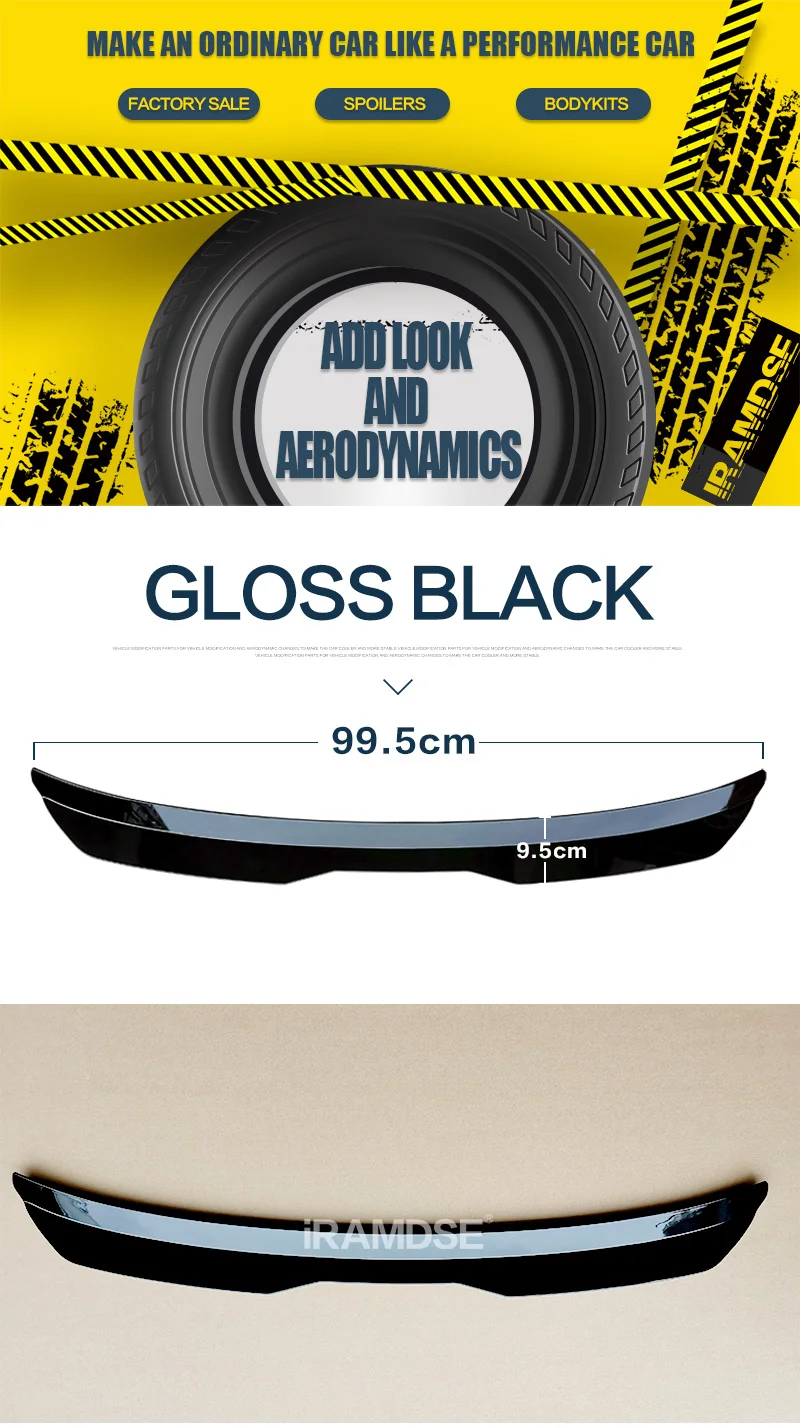 Alerón de techo tipo DGS para Mazda 3 Hatchback