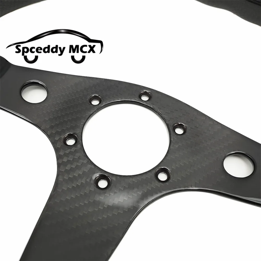 Volante fibra de carbono Spceddy racing 350mm 6 taladros bocina incluida - imagen 2