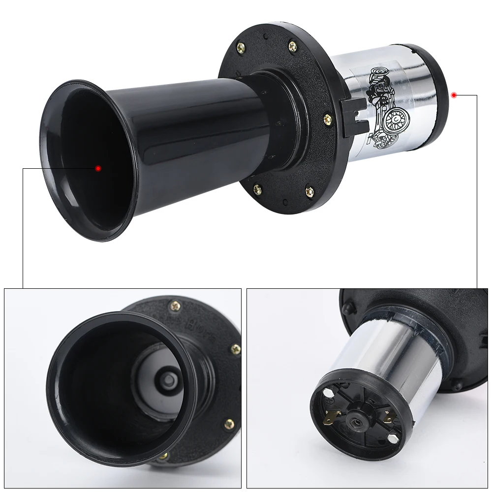 Klaxon vintage Ahooga 12V cromo – Ford Modelo T clásico - imagen 4