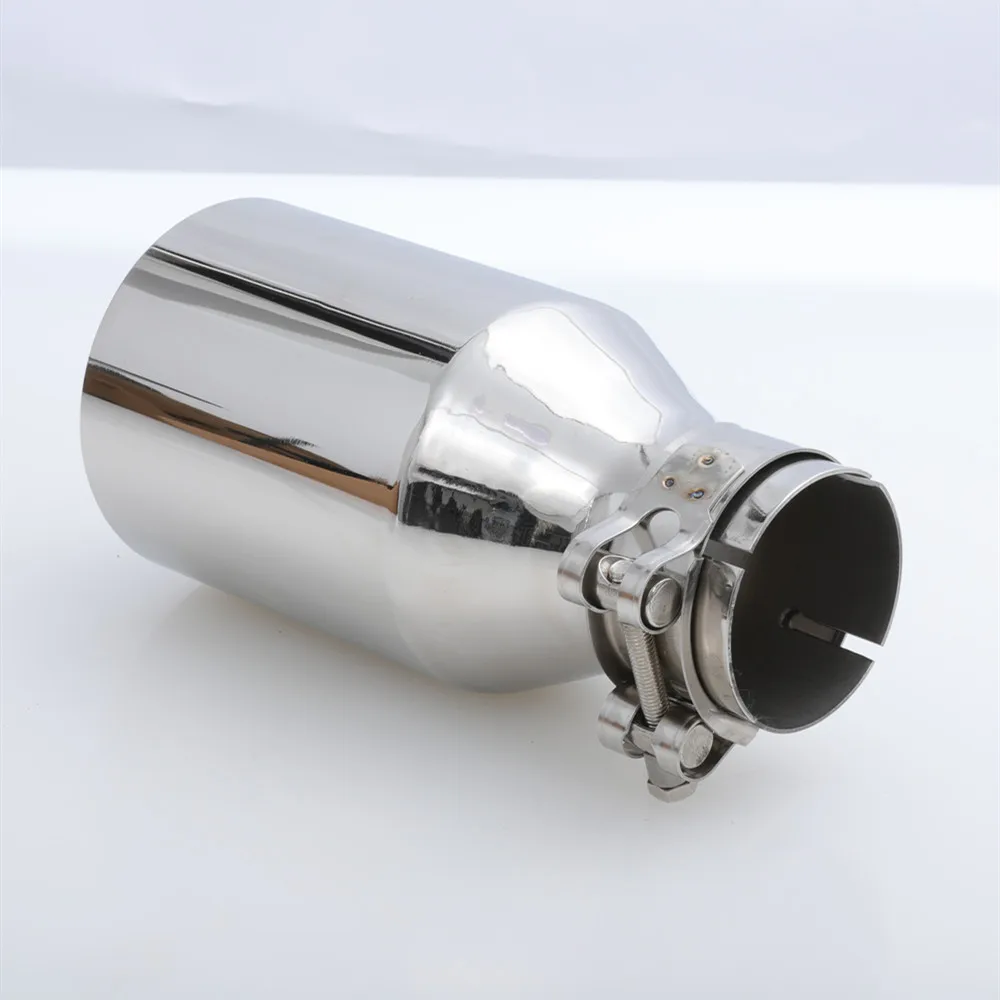 Tubo de escape de acero inoxidable modificado para coche, punta de silenciador brillante Universal recta Edeg, 1 ud. - imagen 5
