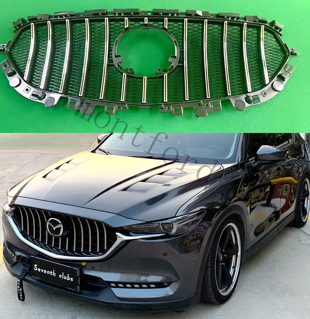Rejilla delantera deportiva tipo honeycomb para Mazda CX-5 y CX-8 2017-2020