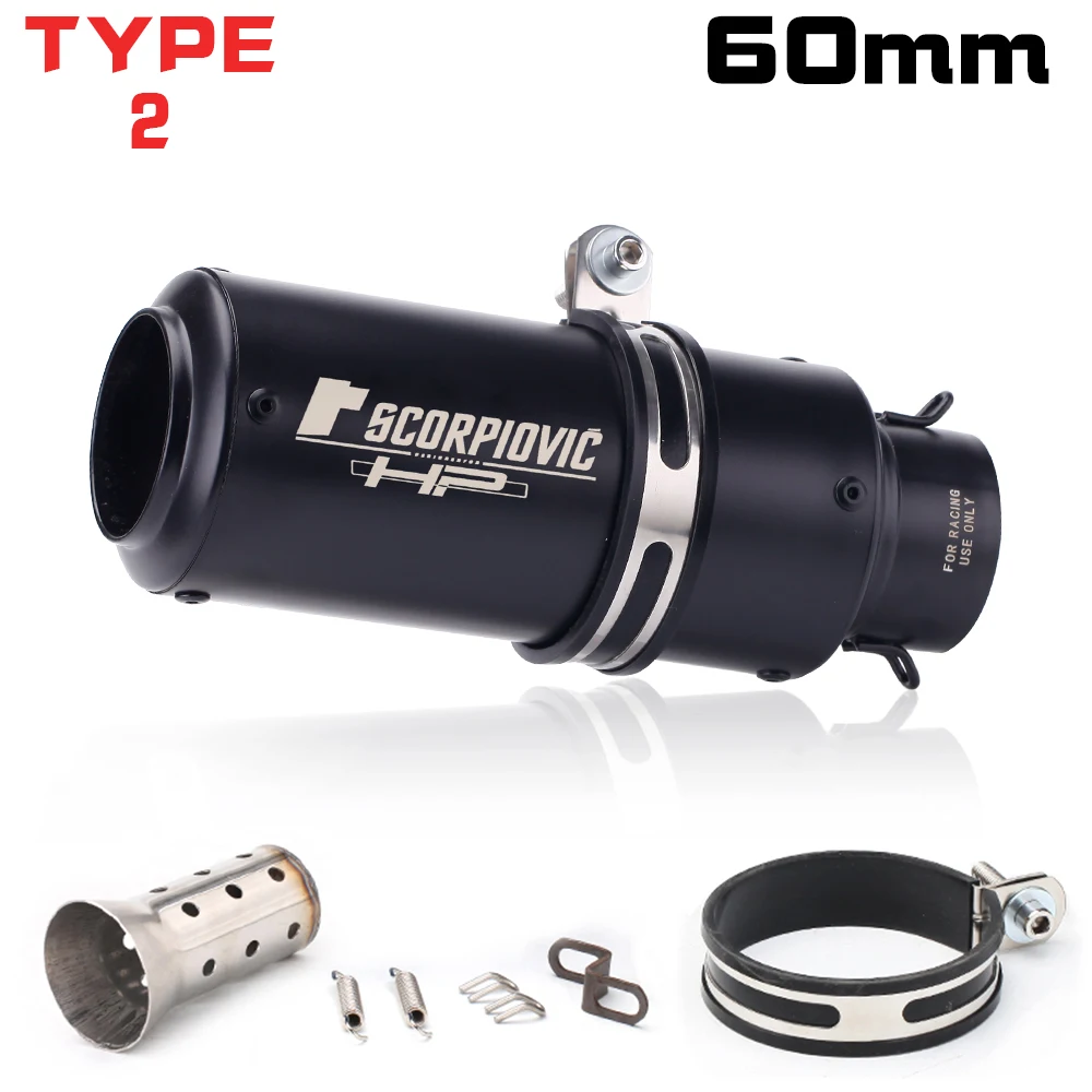 Silenciador universal de escape para moto y dirt bike - inoxidable - imagen 3