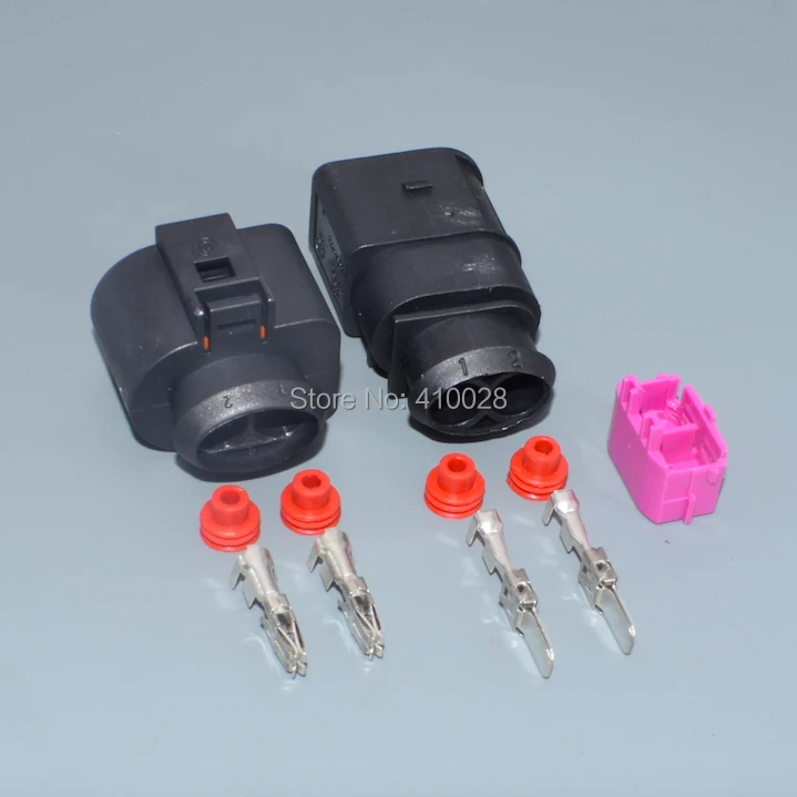 Shhworld 1J0973752 Conector de inyector de 2 pines para VW - imagen 3