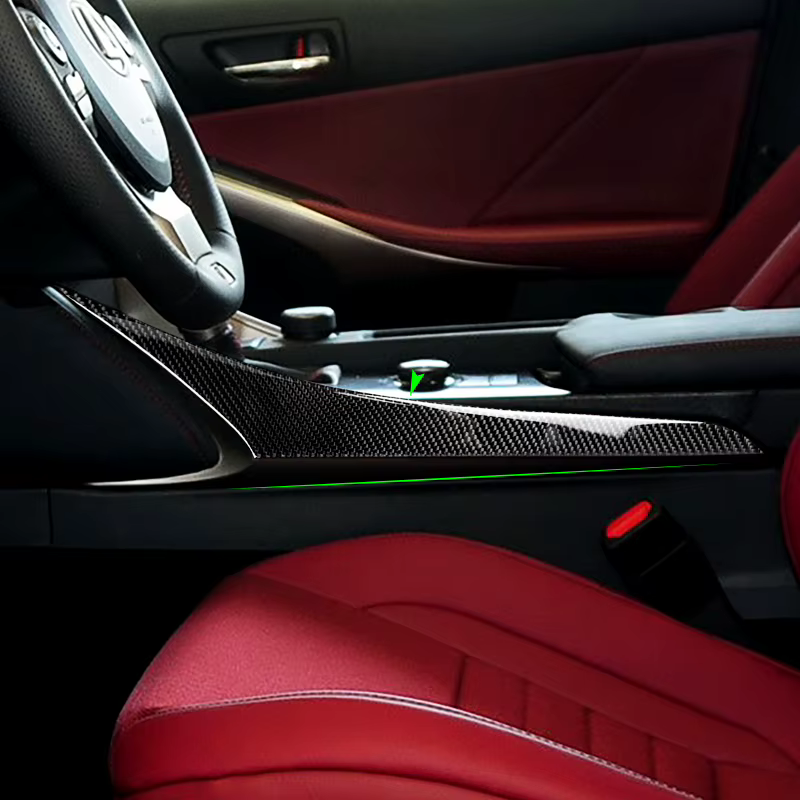 Embellecedor de consola central de fibra de carbono Lexus IS250 2013-2018