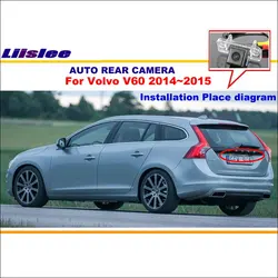 Cámara de marcha atrás HD CCD para Volvo V60 2014-2015