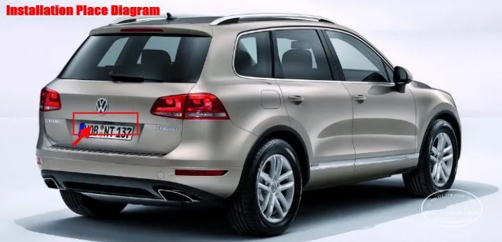 Cámara de marcha atrás integrada en la luz de matrícula del Volkswagen Touareg