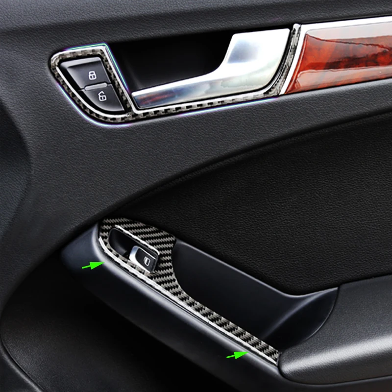 Reposabrazos puerta fibra de carbono Audi A4 B8 elevador de vidrio - imagen 3
