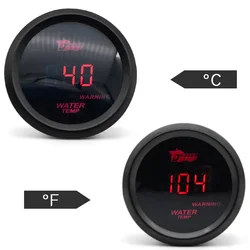 Medidor temperatura agua 52mm LED rojo coche tuning analogico